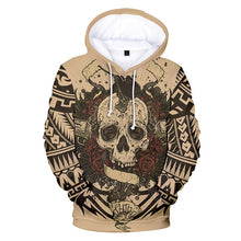 Load image into Gallery viewer, Hoodies Pullover Tattoo Skull