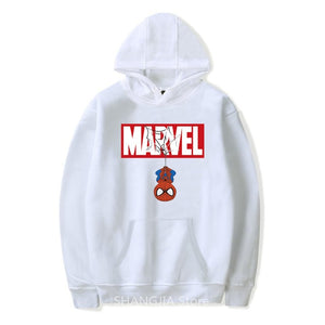2019 New Men Hoodies Sweatshirts Spider-Man Print Headwear Hoodie Hip Hop Streetwear Clothing Plus Size 3XL